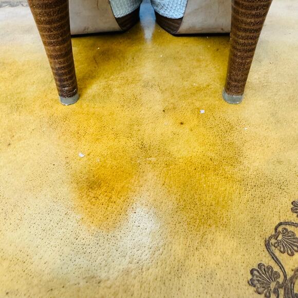 Steve Madden Hitower Leather Platform Bone Tan Wooden Heeled Sandals Size 9.5 - Picture 10 of 11